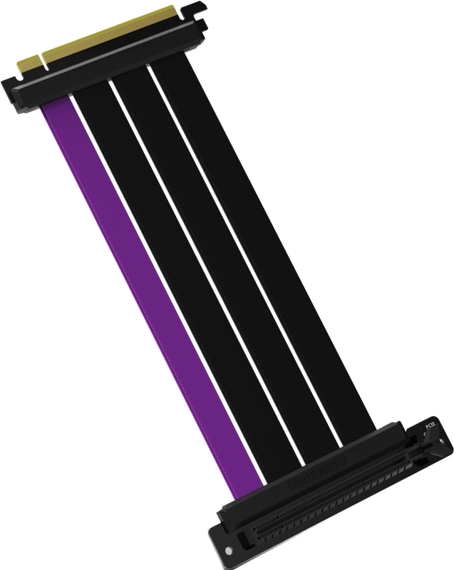 Cooler Master MasterAccessory Riser Cable PCIe 4.0 x16 - 300mm, Zwart Cooler Master MasterAccessory Riser Cable PCIe 4.0 x16 - 300mm, Zwart
